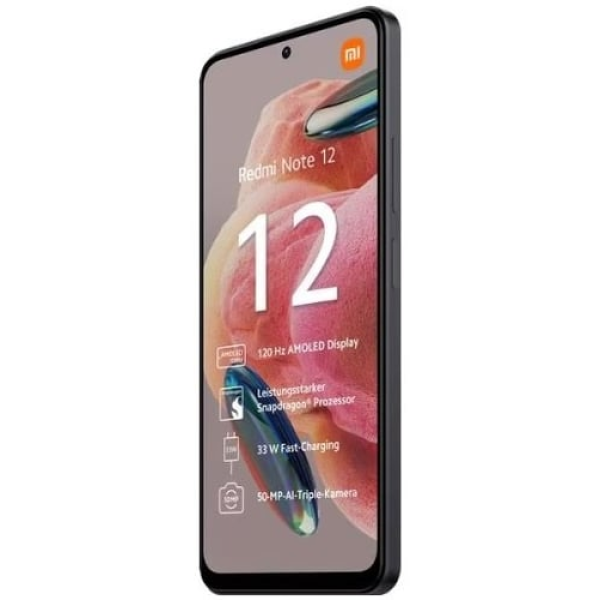 Смартфон Xiaomi Redmi Note 12 8/256 GB Matte Black Approved Вітринний зразок